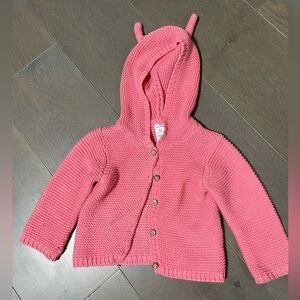 Carter's Pink Knit Sweater with Hood